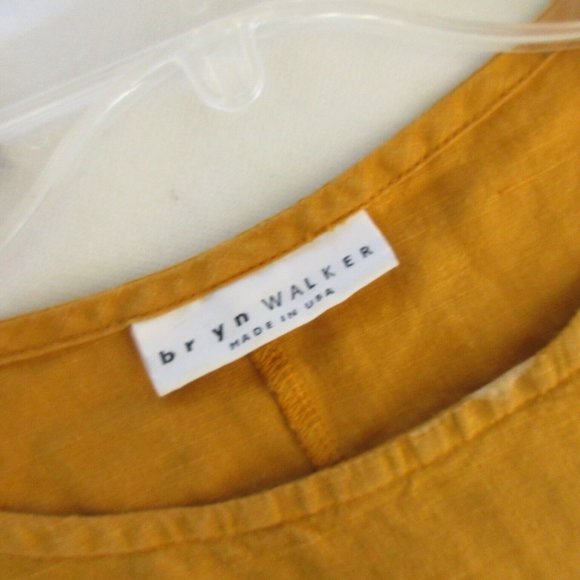 Bryan walker top SMALL sleeveless mustard yellow sleeveless top - Picture 7 of 8